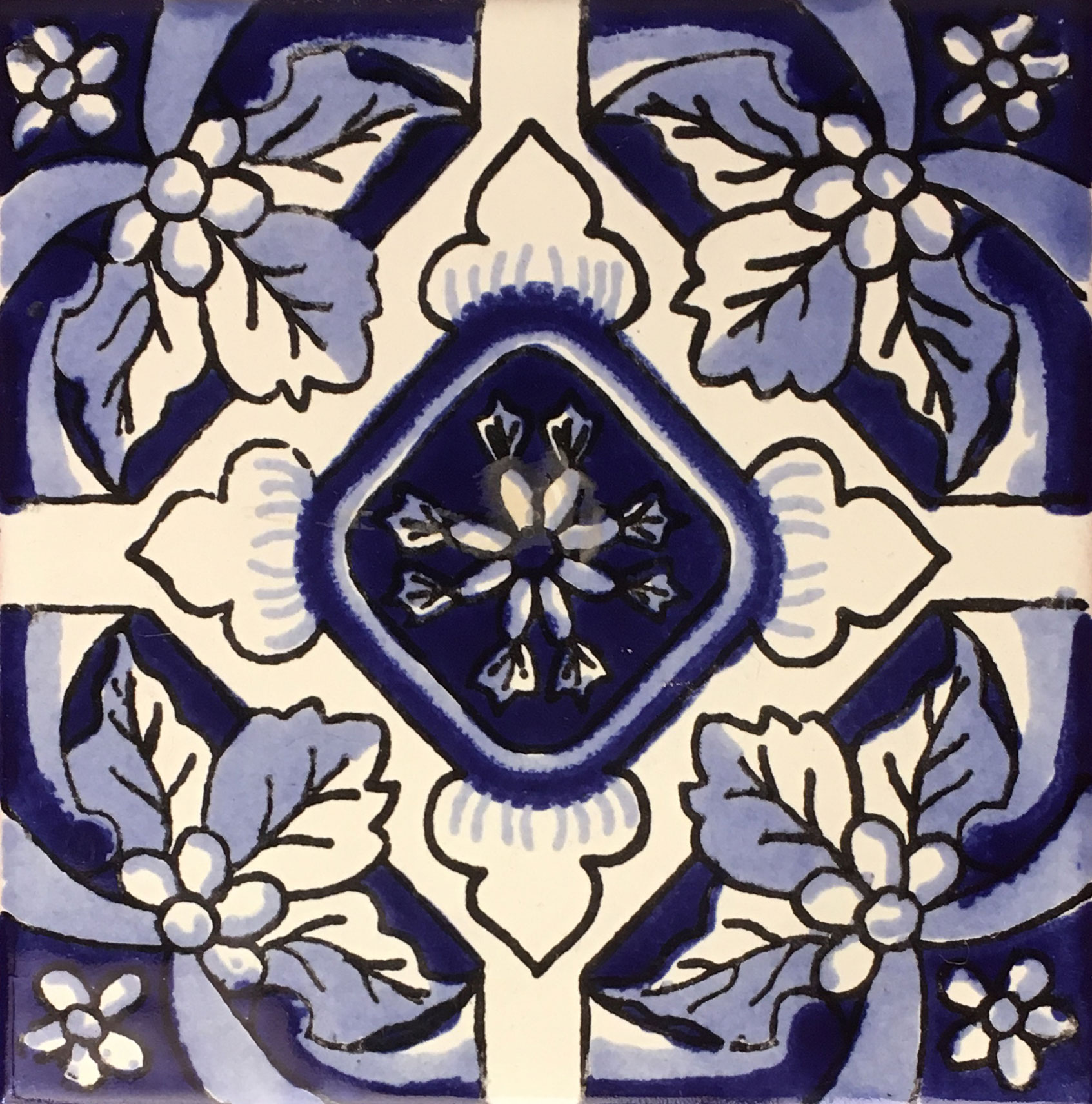 Mexican Talavera Tile - AMT 010 (Anochera)